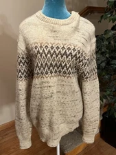 Vintage Women’s Pendelton Fair Isle 100% Virgin Wool Sweater Size Large