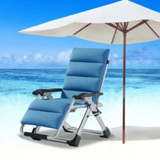 MOPHOTO Zero Gravity Chair Adjustable Chair Folding Lawn Chair W/Cup Holder &Mat
