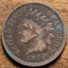 1899 Indian Head Cent Penny Extra Fine XF Details Partial Diamond Green Spotting
