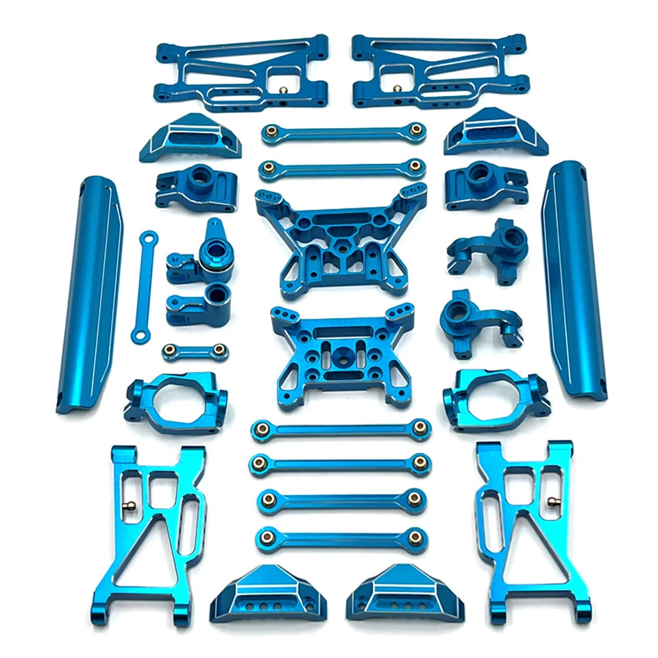 Aluminum Full Upgraded Parts Kit for MJX HYPER GO 1/10 10208 RC Car Refiting DIY - Image 3 of 4