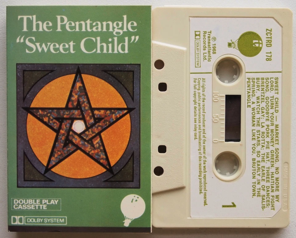 PENTANGLE - SWEET CHILD (TRANSATLANTIC ZCTRD178) 1970s UK CASSETTE TAPE JANSCH Foto 2 de 4