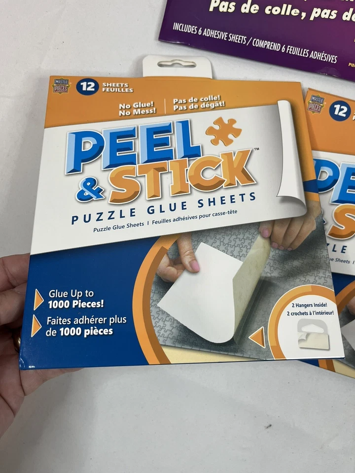 Puzzle Presto Pelar y Pegar Puzzle Ahorrador Sin Pegamento Sin Desorden Rompecabezas Lote de 5 Foto 3 de 4