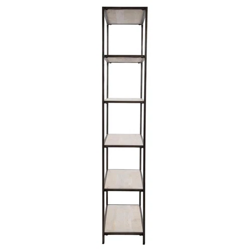 Uttermost Baldwin Contemporary Wood/Iron Etagere in White Wash/Black - Picture 4 of 5