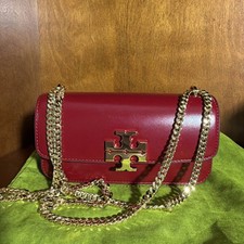 TORY BURCH Eleanor E/W Small Convertible Shoulder Bag 165385 NWT Ruby