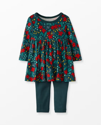 Hanna Andersson Baby Holiday Dress & Legging Set In Organic Cotton 3-6 Months