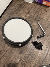 Alesis 10" Mesh Snare Drum Pad White/Red Dual Zone Nitro Max Pad w/ Clamp Lbar