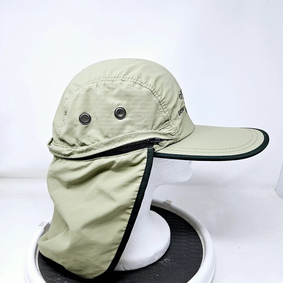 Gorra de pesca con mosca Orvis Long Bill 5 paneles sombrero caqui parasol hechizo usado  Foto 3 de 4