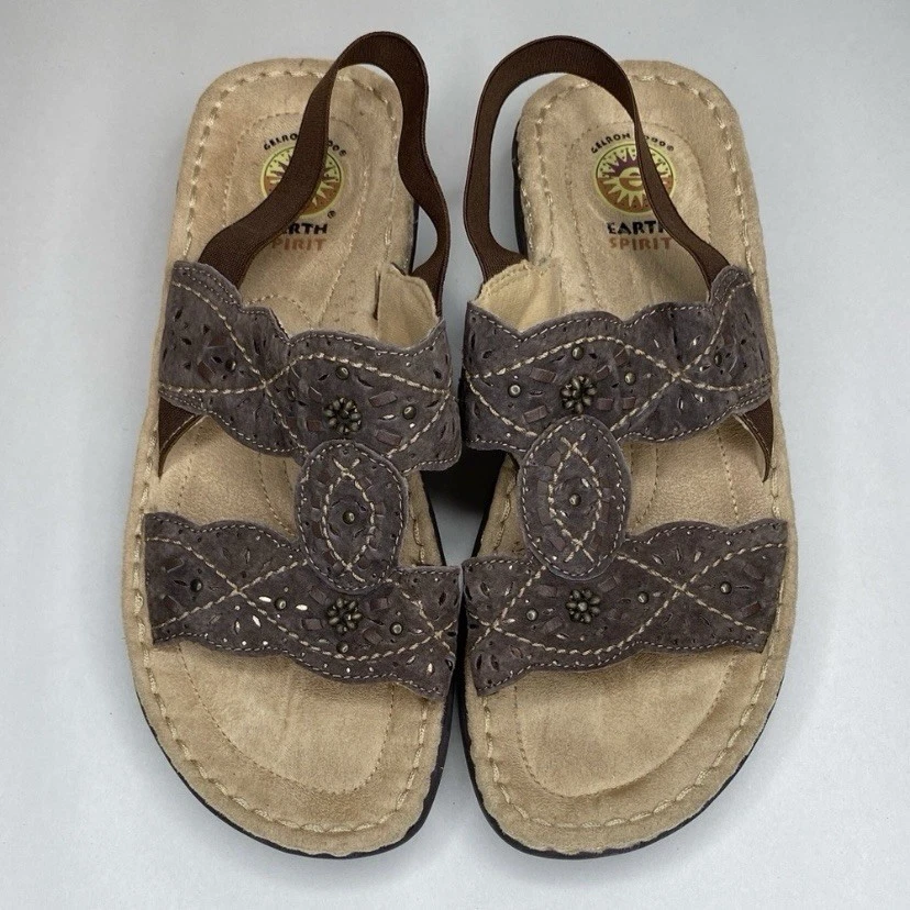 Collectors Timur Spirit Sandles Brown Earth Spirit Sz 8.5 M Brown Flip Flop Leather Women Sandals  main image 3