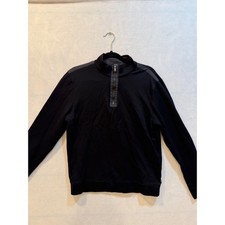 BOSS Hugo Boss Black Regular Fit Quarter Zip Pullover Sweater Men L