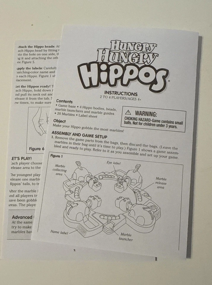 Vintage Hungry Hungry Hippos Game por Milton Bradley - Edição 2005 - Completo! - Imagem 3 de 4