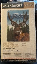 Wonder Art Deer Buck Latch Hook Kit SEALED 20 inches by 30 inches Wall Hanging