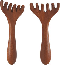 2 Pack Portable Wooden Head Massager Scalp Scratcher for Relaxation Stress