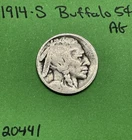 1914-S Buffalo 🦬 Indian Head Nickel 5c Ag About Good