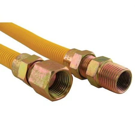 JONES STEPHENS G70120 3/8 OD Gas Connector, Coated with Fitting, 3/8 in FIP x - Picture 1 of 1