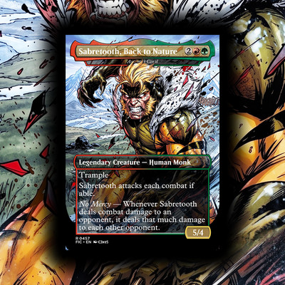 Sabretooth Amarant Coral EDH MTG Marvel X-Men Wolverine Commander Foil