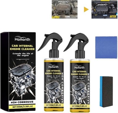 Engine Cleaner Spray- 6.76 Fl. oz（200ML）, Car, Pickup, Van,