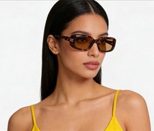 MIU MIU MU B13S 27L10Y Honey Havana Brown Lens Women Sunglasses AUTHENTIC