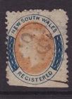 NSW RARE 1862 6d Rose Red & Blue QV REGISTERED 66 SINGLETON  PMK SG 127 (SC25D)