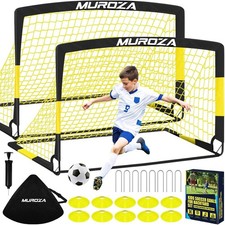Durable Pop Up Soccer Goal Set with Ball & Cones - Ideal for Backyard Games