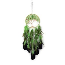 Pretty Jolly Green Tree of Life Dream Catcher Wall Decor