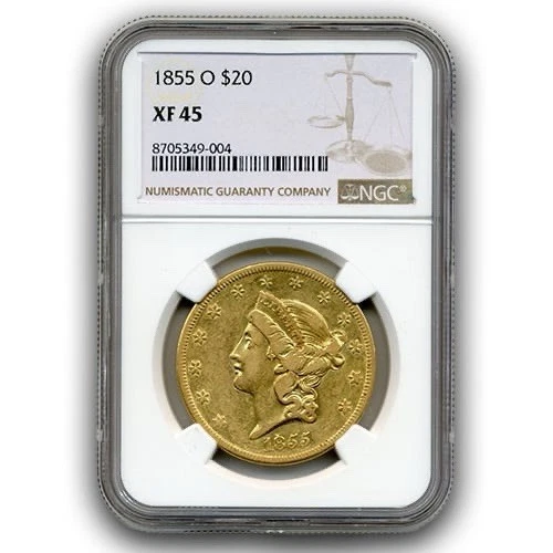 1855-O Liberty Double Eagle — photo from the most recent tracked eBay sale