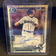 2021 Bowman Chrome Sparkle Auto 1st Bowman Tyler Keenan #'d /299 CPA-TK Seattle
