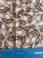 Baseball Ball Sports Sport 100 Cotton Fabric 22
