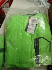 MOERDENG Women's Green Waterproof Ski Jacket Winter Hooded Coat Size M