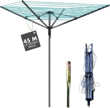 Rotary Washing Line Heavy Duty Outdoor Clothes Airer Adjustable Garden Dryer Use
