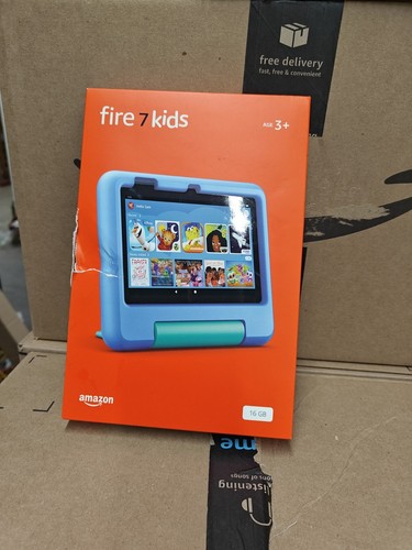Amazon Fire 7 Kids 16GB 7” Tablet 12th Gen 2022 Release, Blue, Brand New Sealed - Picture 1 of 3