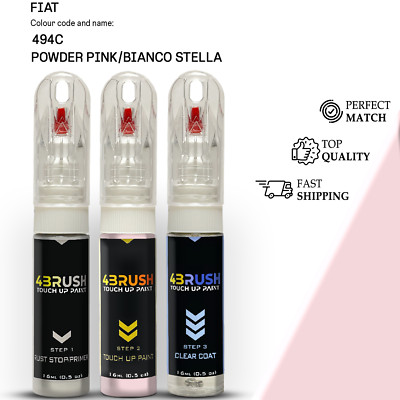 for FIAT 494C POWDER PINK BIANCO STELLA Touch Up Paint Scratch Repair Remove Kit