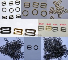 10pc Metal Lingerie Bra strap Adjustment Slide Rings Hook Figure 4color Pick 089