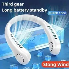USB Portable Hanging Neck Fan Cooling Air Cooler Little Electric Air Conditioner