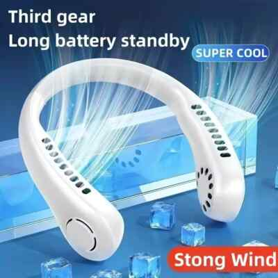 #ad #ad USB Portable Hanging Neck Fan Cooling Air Cooler Little Electric Air Conditioner $8.99