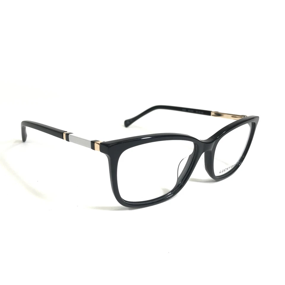 Monturas para gafas Lucky Brand D225 NEGRO blanco dorado borde completo cuadrado 54-16-140 Foto 3 de 4