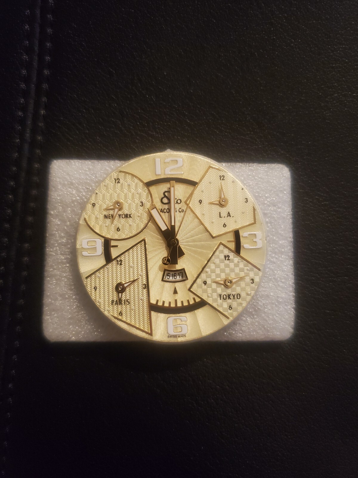 RARE Authentic Jacob and Co. dial (fits 18k yellow gold 47mm 5 time zone watch)