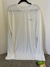 Letsfit Men's White  Long Sleeve Athletic Top with UPF Protection - XXXL NEW