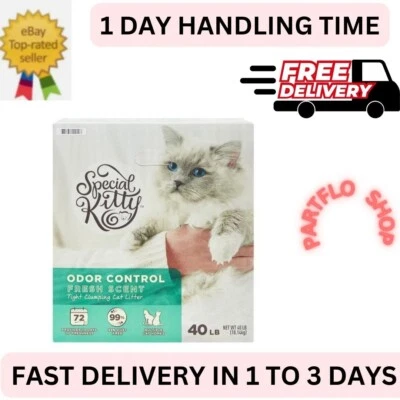 BRANDED Special Kitty Odor Control Tight Clumping Cat Litter, Fresh Scent, 40 lb