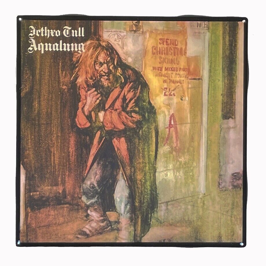 JETHRO TULL Aqualung COASTER Custom Ceramic Tile Barware Music Gift Corked Back