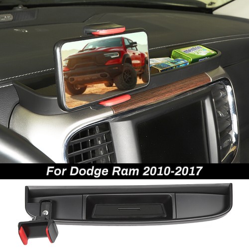 Center Console Phone Holder Bracket Storage Box Tray For Dodge RAM 1500