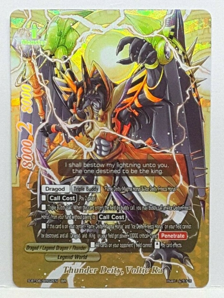 Bushiroad Future Card Buddyfight Thunder Deity, Voltic Ra S-BT06