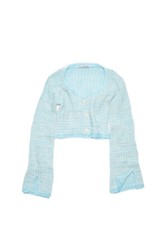 Acne Studios Cropped Knit Cardigan Blue Size ...