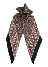 Vintage Baar  Beards Pure Silk Sash Wrap Scarf - Navy, Red, White, Brown