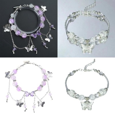 Distinctive Beaded Bracelet Charm With Butterfly Embellishments for Trendsetters