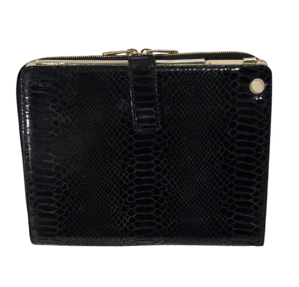 Michael Kors iPad Tablet Case 9.5" x 7" Pad Black Leather Snake Design Organizer - Image 2 of 4