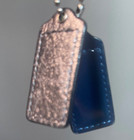 *TWO* Coach Hang Tag Charms| Keychain Silver Metallic & Black Patent Leather FOB — photo 2