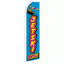 Jetski Rental Swooper Feather Flutter Advertising Flag Water Sports Rental 100D
