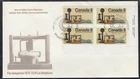 Canada Scott 641 LR Pl Blk FDC - Invention of the Telephone Centennial