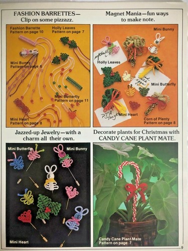 Knots of Fun for Holidays Macrame Patterns Book Xmas Wall Hanings Kitchen Witch - Picture 4 of 7
