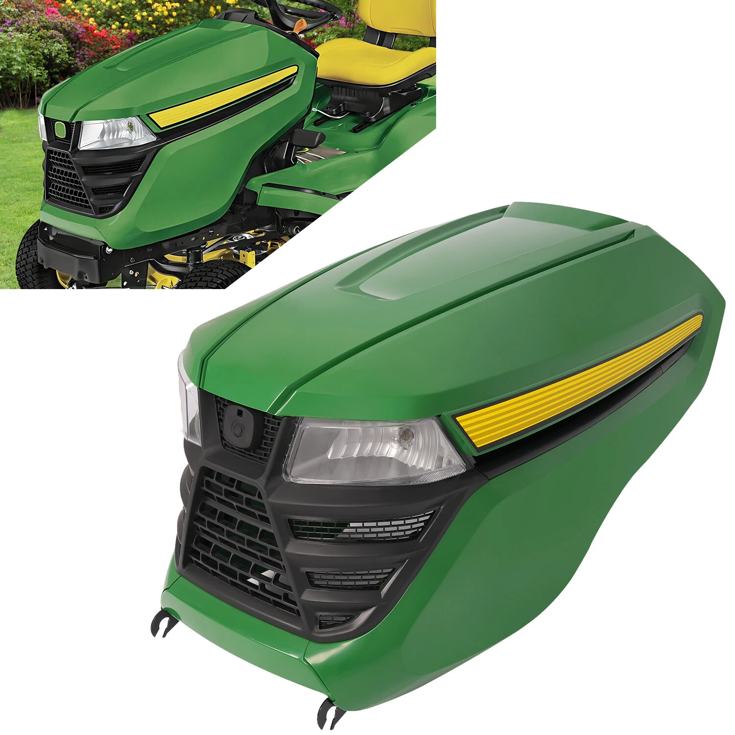 For John Deere X300 X304 X310 X320 X350 X370 X384 X394 Painted Complete Hood Review